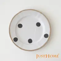 在飛比找momo購物網優惠-【Just Home】雀躍小圓點陶瓷8.5吋平盤 白色(盤 