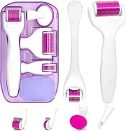 7 in 1 Derma Roller Kit - Jade Roller, Face Microneedle Roller, Facial Beauty Roller Skin Care Tools for Scarring and Face Skin Rejuvenation,lifting, skin_ problems, beard