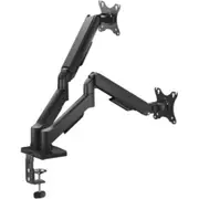 LUMI DTM97-C024UC Super Economical Gas Spring Dual Monitor Arm with USB Ports Black 17"-32" [DTM97-C024UC]