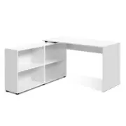 NNEDSZ Office Computer Desk Corner Study Table Workstation Bookcase Storage
