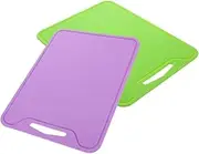 SECFOU 2pcs Silicone Cutting Board Foldable Chopping Board Non-Slip Easy to Clean Lightweight Kitchen Mats for Meat Fruits and Vegetables Practical Storage Design