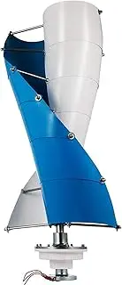 Wind Turbine 800W 12V/24V/48V 10 Blade Wind Vertical Axis Generator 3 Phase AC Permanent Magnet Generator with Controller for Homeuse Residential,12V
