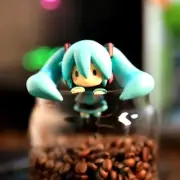Anime Hatsune Miku Ponytail Cup pressing surface kawaii Q Version Figure