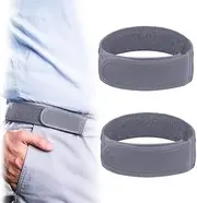[Jindizi] No Buckle Belts for Men and Women, 2 Pack Elastic No Buckle Belt, Adjustable Invisible Side Belts, Lazy No-buckle Stretch Waist Belt for Work Pants, Casual Pants, Jeans