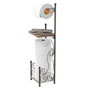 Toilet Paper Holder Stand, Free Standing Bathroom Tissue Roll Holder Stand