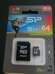 Silicon Power Elite UHS-I 64 GB, microSDXC, Flash Memory Class 10, SD Adapter