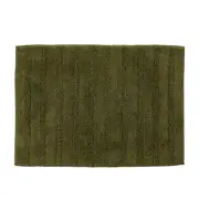 Micah Olive Striped Bath Mat