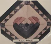 Quilt Magic No Sew Wall Hanging Kit #220 Heart With Fabric
