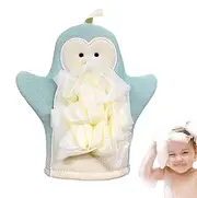 Body Scrub Gloves,Cute Cartoon Hand Scrub Gloves | Elastic Shower Mitten, Rich Foaming Towel, Loofah Sponge for Home School Dorm