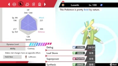 Pokemon Sword and Shield 6iv Shiny Lurantis - FAST DELIVERY!