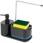 Soap Dispenser Kitchen with Tray Press Soap Dispenser with Towel Sponge Holder₡