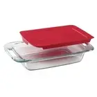 Pyrex 2 Quart Glass Baking Dish Set with Lid Durable Casserole Kitchen Essential