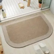 Half Circle Bath Mat,Thin Bathroom Rugs Fit Under Door Quick Dry Non Slip Was...