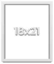 18x21 Shadow Box High Gloss White Display Frame | 1.625 Inches Deep | 1 Inch Mou
