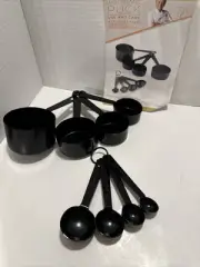 Wolfgang Puck Measuring Cup And Spoon Set Black Stainless