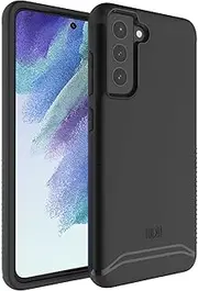 [TUDIA] DualShield Designed for Samsung Galaxy S21 FE Case 5G (2022), [Merge] Shockproof Military Grade Heavy Duty Dual Layer Slim Protective Case - Matte Black