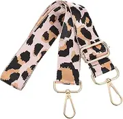 [AKOOSY] Adjustable Leopard Print Bag Strap Comfortable Replacement Shoulder Strap for DIY Handbags Purses and Crossbody Bags Stylish Accessory for Women
