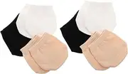 [IWOWHERO] 6 Pairs Toe Toppers Liners Women Thin Cotton Half Socks Invisible Toe Covers For Dress Shoes And Sandals Comfortable Socks For Sweat Absorbing