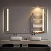 Rectangular Double-Sided Frosted Frontlit 75 x 120 Frameless LED Mirror