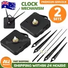 Clock Mechanism 2x Silent DIY Quartz Movement Wall Motor Long Spindle Repair