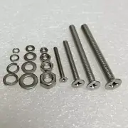 M3 M4 M5 M6 Countersunk Flat Cross head Screws Bolts Nut Washers Stainless Steel