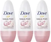 3 x Dove 48H prot Anti-perspirant Roll On 50 ml - Beauty Finish