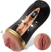 Automatic Male Masturbator Cup Sex Toys for Men, male vibrator Stroker Trainer 3D Realistic Textured with 10 Vibration Modes Adult Male Sex Toy
