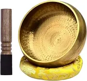 Sound Bath,Handcrafted Meditation Bronze Sound Bowls - Sleep Aid Deep Relaxation Home Decor for Yoga Mindfulness Wellness Spaces Living Room Studio Shelf Table