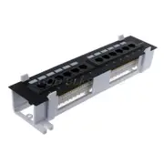 12 Ports Ethernet Lan Network Adapter Cat6 Patch Panel Rj45 Networking Wall Mount Rack Bracket Tools Ping Patch Panels