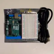 BRAND NEW Arduino Uno R3 Microcontroller w/ Breadboard, Base Plate, USB-B Cable