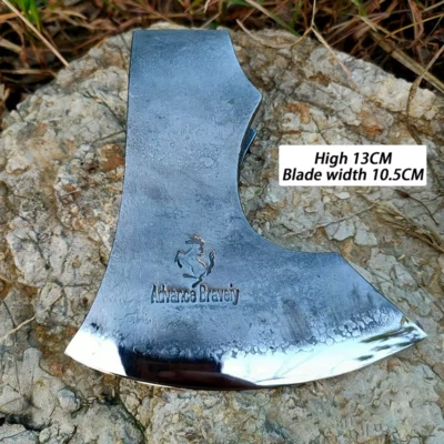Viking Axe Head Only Forging Outdoor Survival Axe Head Steel Cut Wood Household