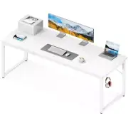 71 Inch Computer Desk, Modern Simple Style Desk for Home 71 Inches White