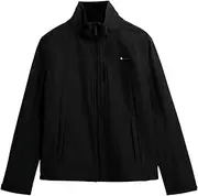 [Superdry] Men's Hooded Soft Shell Trekker Jacket, Black, S