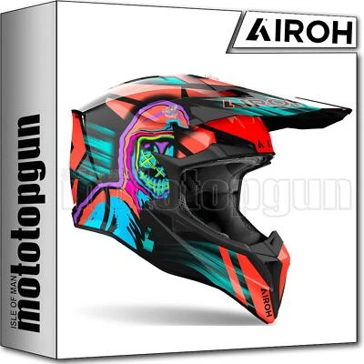 AIROH HELMET CROSS MOTORBIKE WRC32 WRAAAP CYBER ORANGE GLOSS SZ. XL