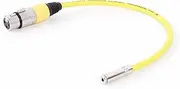 ROBAUN XLR Female to 1/8 Female Adapter Microphone Cable, Balanced Mini-Jack, 3.5mm Stereo to XLR Female Transforming Cord Converter(Yellow,1m)