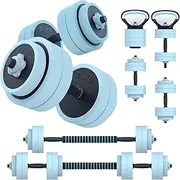 PASYOU 4 in1 Dumbbells Set,Adjustable Dumbbell Set for Gym Used as Barbell, Kettlebells,Push up Stand Dumbbell Body Building 20KG Set,Free Weights Set for Home Fitness