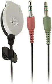 Ruilogod 1.6m Earphone Microphone 2 in 1 3.5mm Extension Cable