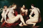 Venus, Cupid, Baccchus and Ceres 1612-13. Canvas Wall Art Picture Print