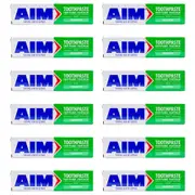 12x Aim 90g Fluoride Toothpaste Tube Freshmint Dental Oral Care Teeth Cleaner