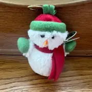 Bearington Collection 4.5 Inch Snowman Christmas Ornament Plush Freddy Flurry