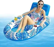 Inflatable Pool Float- Pool Lounge Chair - Inflatable Recliner Pool Float Lounger Floating Chair | Water Float Raft, Multifunctional Tanning Float, Pool Lounge Chair for Garden, Backyard, Pool, Beach