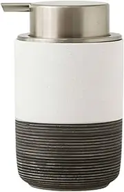 Japanese/Ceramic Foaming Soap Dispenser, Foam Soap Dispenser with Gold Pump, Hand Foaming Dispenser, for Barthroom Kitchen-White-Foam