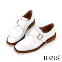 在飛比找momo購物網優惠-【HERLS】孟克鞋-全真皮英倫方頭單釦孟克鞋(石頭紋)
