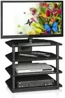 Turn-N-Tube Easy Assembly 4-Tier Petite TV Stand Blackwood Easy no tool assembly