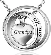 DOTUIARG Cremation Jewelry for Human Urn Pendant Keepsake Ashes Heart Pendant Customizable No Longer by My Side