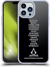 Head Case Designs Officially Licensed Assassin's Creed Names Legacy Typography Soft Gel Case Compatible with Apple iPhone 13 Pro Max