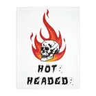 Hot headed skull Velveteen Minky Blanket (Two-sided print)