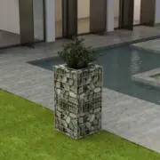 Garden Gabion Raised Bed Patio Flower Planter Stylish Border Galvanised Steel