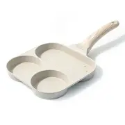 CAROTE Fried Egg Frying Pan, Divider Pan, 3in1, 2 Hole Circular Frying Pan, IH C