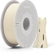 Bambu Lab PLA Wood 3D Printer Filament, 1.75mm Filament with Real Wood Fibers, Matte Finish, Integrates Perfectly with Other PLA, AMS-Compatible 3D Printing Material with Reusable Spool 1kg White Oak